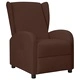 Wingback изправящ стол реклайнер, кафява, изкуствена кожа
