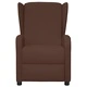 Wingback изправящ стол реклайнер, кафява, изкуствена кожа