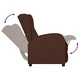 Wingback изправящ стол реклайнер, кафява, изкуствена кожа