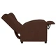 Wingback изправящ стол реклайнер, кафява, изкуствена кожа