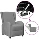 Wingback изправящ стол реклайнер, сив, изкуствена кожа