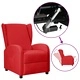 Wingback изправящ стол реклайнер, виненочервен, изкуствена кожа