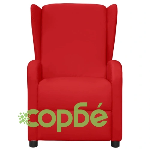 Wingback изправящ стол реклайнер, виненочервен, изкуствена кожа ➤ топ цена ➤ sorbe.bg