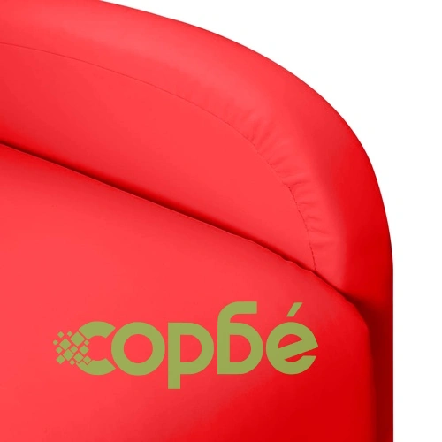 Wingback изправящ стол реклайнер, червен, изкуствена кожа ➤ топ цена ➤ sorbe.bg