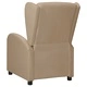 Wingback изправящ стол реклайнер, капучино, изкуствена кожа
