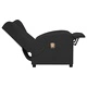 Wingback изправящ масажен стол, черен, изкуствена кожа