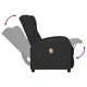 Wingback изправящ масажен стол, черен, изкуствена кожа