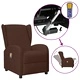 Wingback изправящ масажен стол, кафяв, изкуствена кожа
