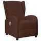 Wingback изправящ масажен стол, кафяв, изкуствена кожа