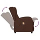 Wingback изправящ масажен стол, кафяв, изкуствена кожа