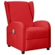 Wingback изправящ масажен стол, виненочервен, изкуствена кожа