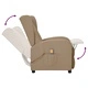 Wingback изправящ масажен стол, капучино, изкуствена кожа