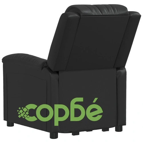 Изправящ стол, черен, изкуствена кожа ➤ топ цена ➤ sorbe.bg