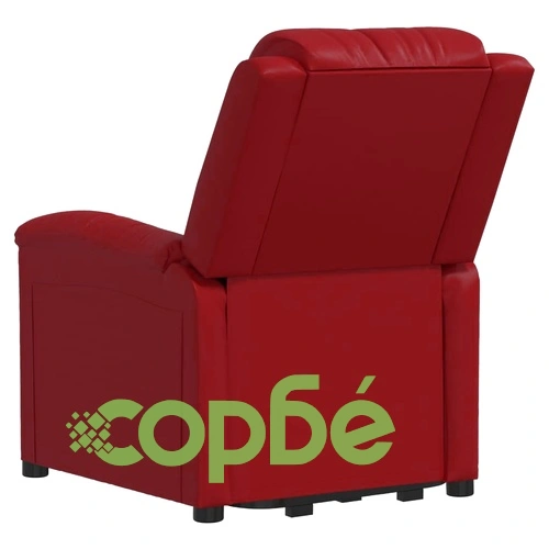 Изправящ стол, виненочервен, изкуствена кожа ➤ топ цена ➤ sorbe.bg
