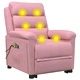 Изправящ масажен стол, розова, кадифе