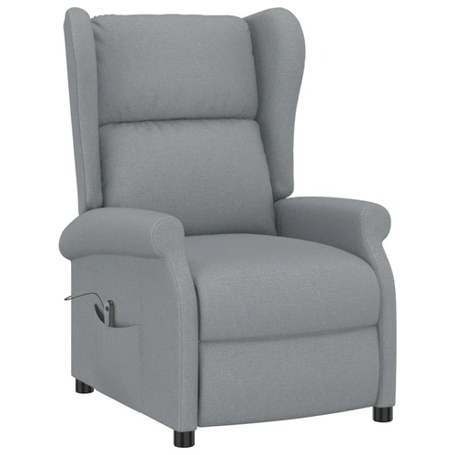 Wingback електрически реклайнер стол, светлосив, текстил ➤ топ цена ➤ sorbe.bg