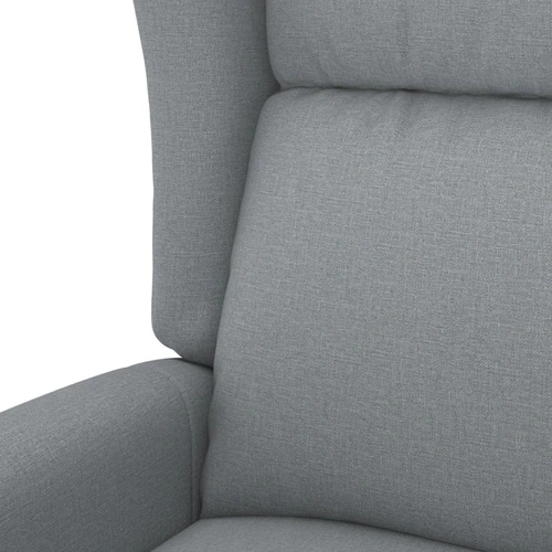 Wingback електрически реклайнер стол, светлосив, текстил ➤ топ цена ➤ sorbe.bg
