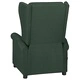 Wingback електрически реклайнер стол, тъмнозелена, текстил