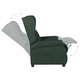 Wingback електрически реклайнер стол, тъмнозелена, текстил