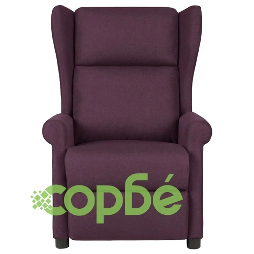 Wingback електрически реклайнер стол, лилав, текстил ➤ топ цена ➤ sorbe.bg