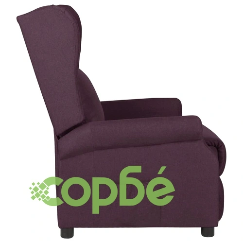 Wingback електрически реклайнер стол, лилав, текстил ➤ топ цена ➤ sorbe.bg