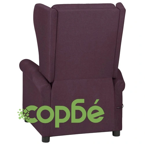 Wingback електрически реклайнер стол, лилав, текстил ➤ топ цена ➤ sorbe.bg