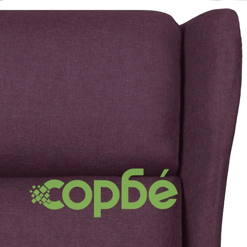 Wingback електрически реклайнер стол, лилав, текстил ➤ топ цена ➤ sorbe.bg