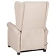 Wingback електрически реклайнер стол, кремав, текстил