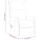 Wingback електрически реклайнер стол, синьо, текстил