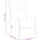 Wingback електрически реклайнер стол, светложълт, текстил