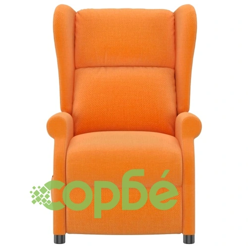 Wingback електрически реклайнер стол, светложълт, текстил ➤ топ цена ➤ sorbe.bg