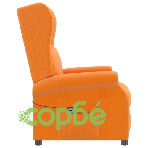 Wingback електрически реклайнер стол, светложълт, текстил ➤ топ цена ➤ sorbe.bg