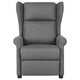 Wingback електрически масажен стол, светлосив, текстил