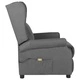 Wingback електрически масажен стол, светлосив, текстил