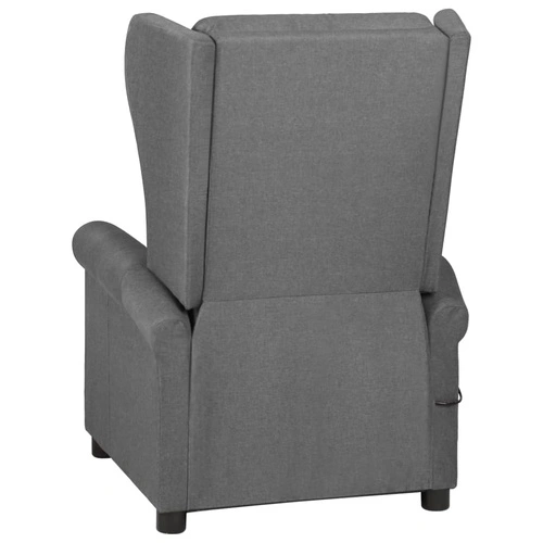 Wingback електрически масажен стол, светлосив, текстил ➤ топ цена ➤ sorbe.bg