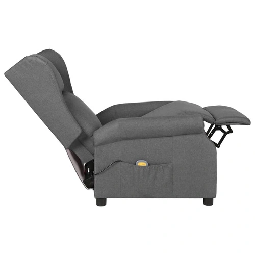 Wingback електрически масажен стол, светлосив, текстил ➤ топ цена ➤ sorbe.bg