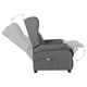 Wingback електрически масажен стол, светлосив, текстил