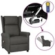 Wingback електрически масажен стол, тъмносив, текстил