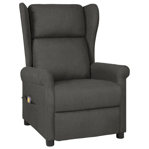 Wingback електрически масажен стол, тъмносив, текстил ➤ топ цена ➤ sorbe.bg