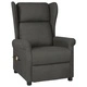 Wingback електрически масажен стол, тъмносив, текстил