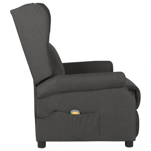 Wingback електрически масажен стол, тъмносив, текстил ➤ топ цена ➤ sorbe.bg