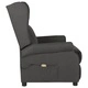 Wingback електрически масажен стол, тъмносив, текстил