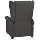 Wingback електрически масажен стол, тъмносив, текстил