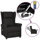 Wingback електрически масажен стол, черен, текстил
