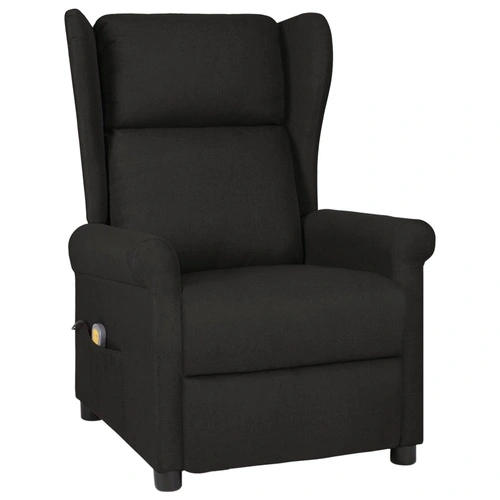 Wingback електрически масажен стол, черен, текстил ➤ топ цена ➤ sorbe.bg