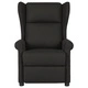 Wingback електрически масажен стол, черен, текстил
