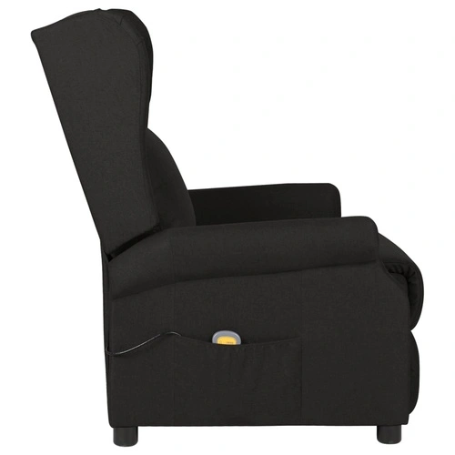 Wingback електрически масажен стол, черен, текстил ➤ топ цена ➤ sorbe.bg
