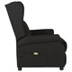 Wingback електрически масажен стол, черен, текстил