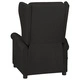 Wingback електрически масажен стол, черен, текстил