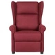 Wingback електрически масажен стол, виненочервен, текстил